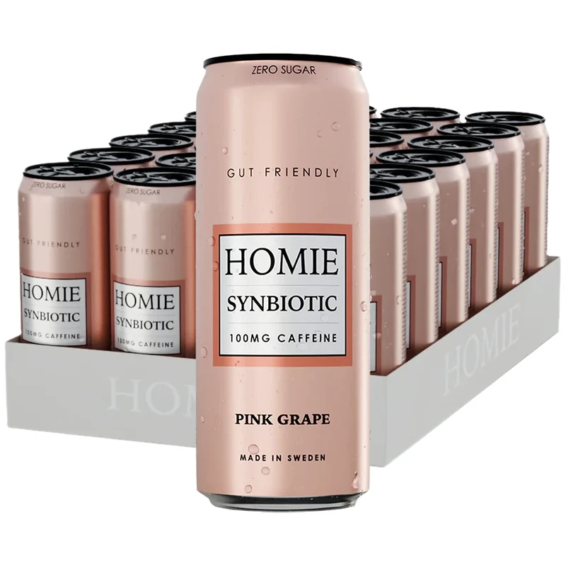 24 x Homie Wake Up Synbiotic 330 ml Pink Grapefruit