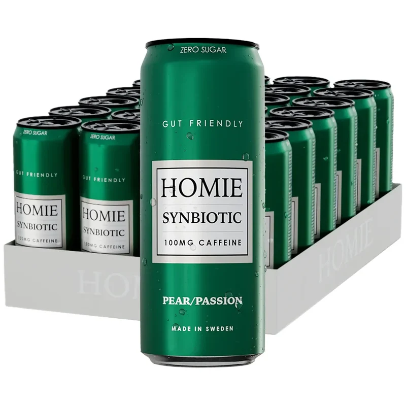 24 x Homie Wake Up Synbiotic 330 ml Pear Passion