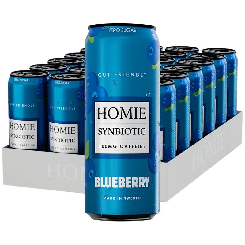 24 x Homie Wake Up Synbiotic 330 ml Blueberry
