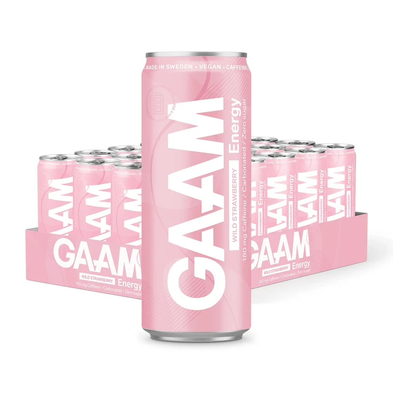 24 x GAAM Energy 330 ml Wild Strawberry