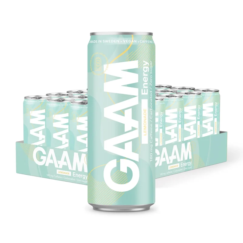 24 x GAAM Energy 330 ml Lemonade