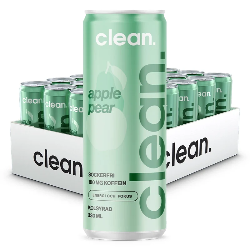 24 x Clean Drink 330 ml Päron/Äpple