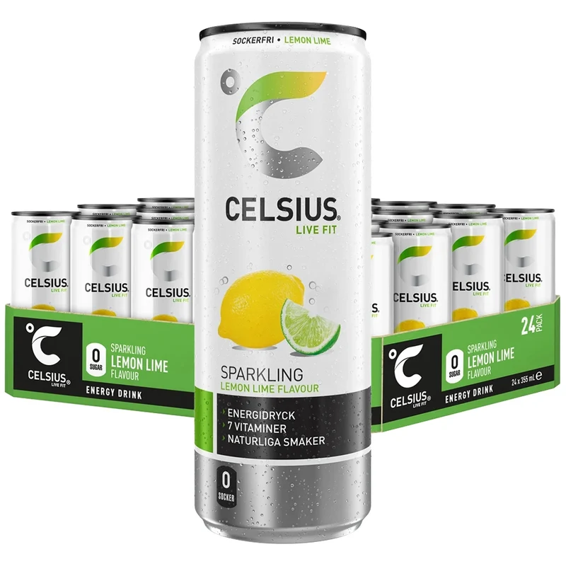 24 x Celsius 355 ml Citron Lime