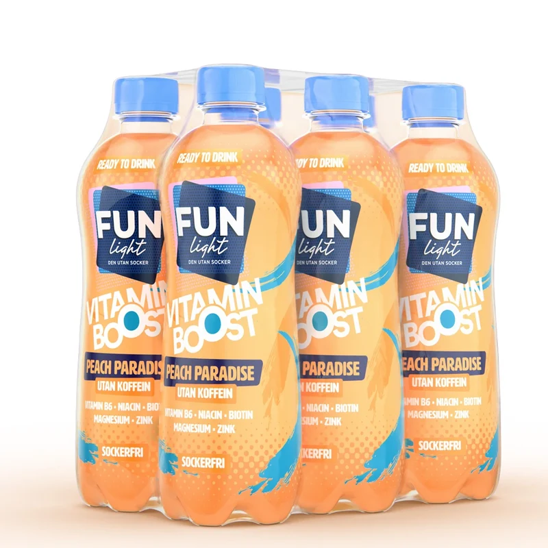 6 x Fun Light Vitamin Boost 500 ml Peach Paradise
