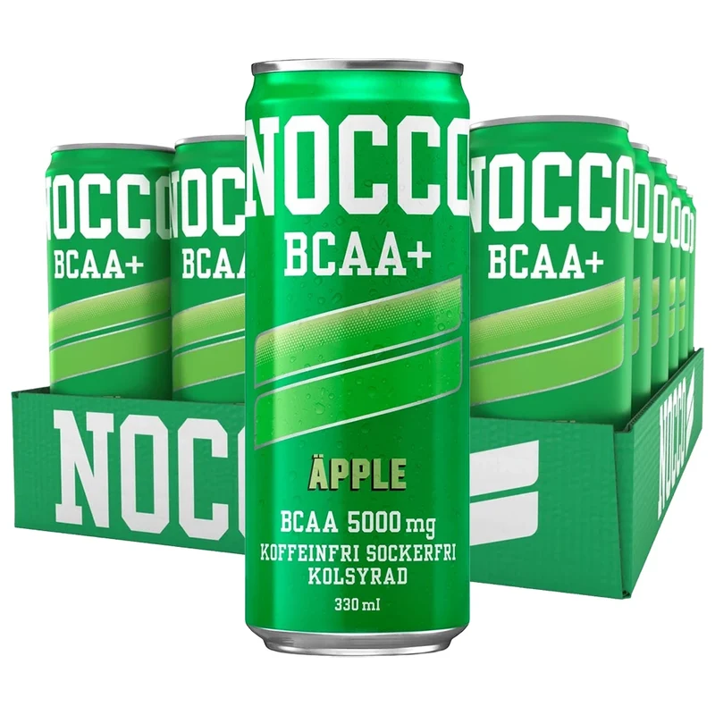 24 x NOCCO BCAA + 330 ml Äpple (Koffeinfri)