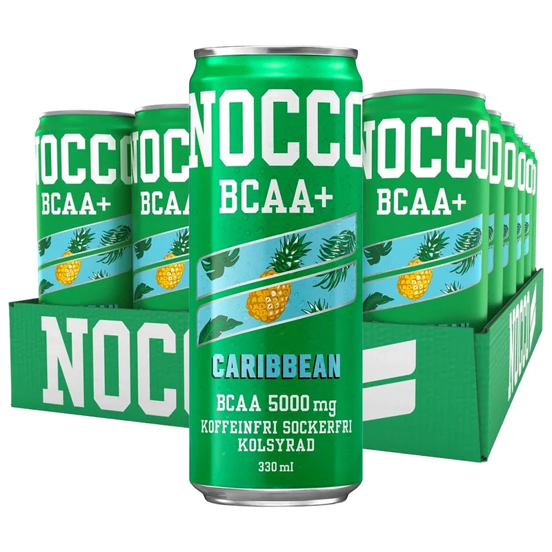 24 x NOCCO BCAA + 330 ml Caribbean (Koffeinfri)