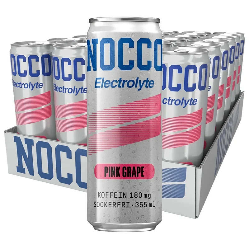 24 x NOCCO Electrolyte 355 ml Pink Grape