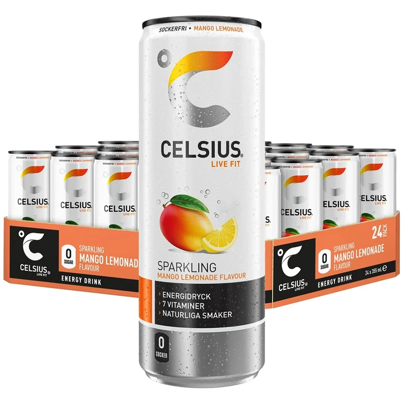 24 x Celsius 355 ml Mango Lemonade
