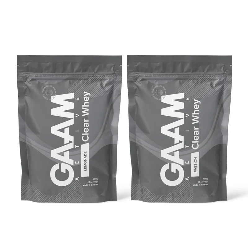 2 x GAAM Active Clear Whey Proteinpulver 400 g