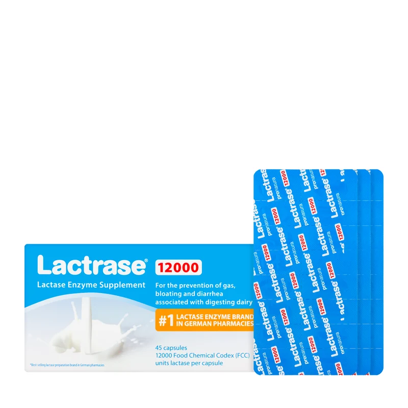 Lactrase 12000Fcc 45 Capsules