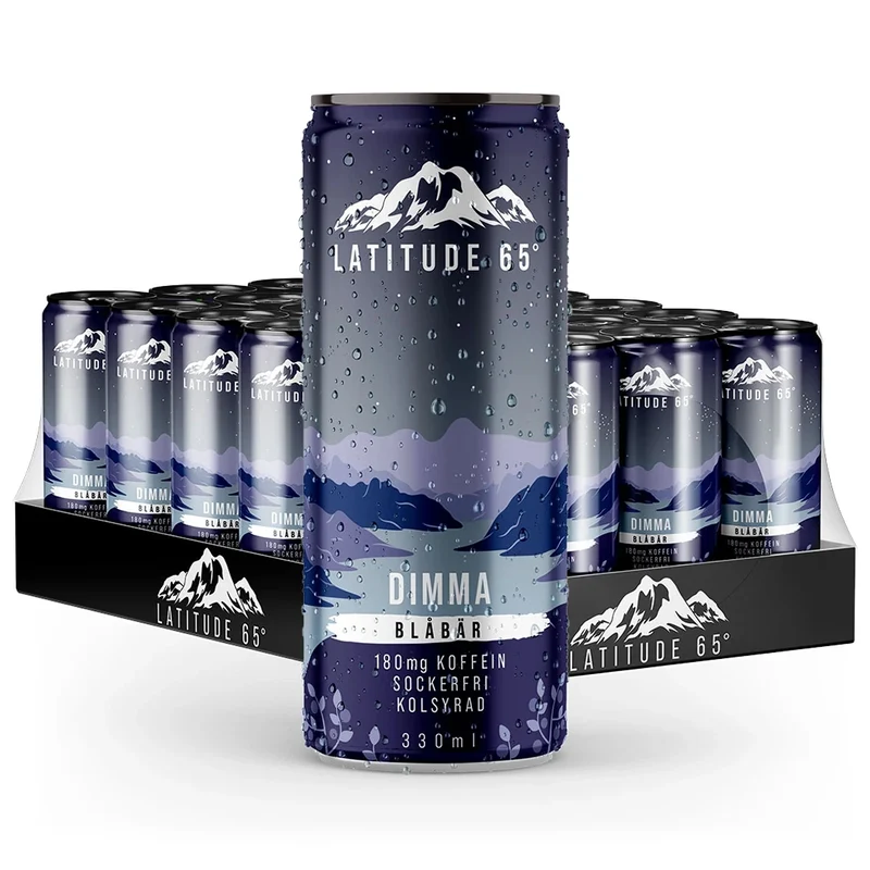 24 x Latitude 65 330 ml Dimma - Blåbär