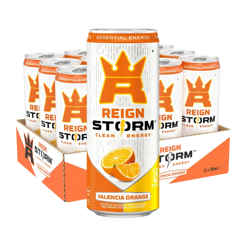12 x Reign Storm Energy 355 ml Valencia Orange