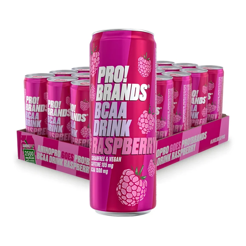 24 x Pro Brands BCAA Drink 330 ml Raspberry
