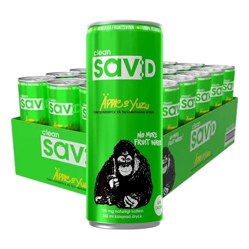 24 x Clean Sav:D 330 ml Äpple Yuzu