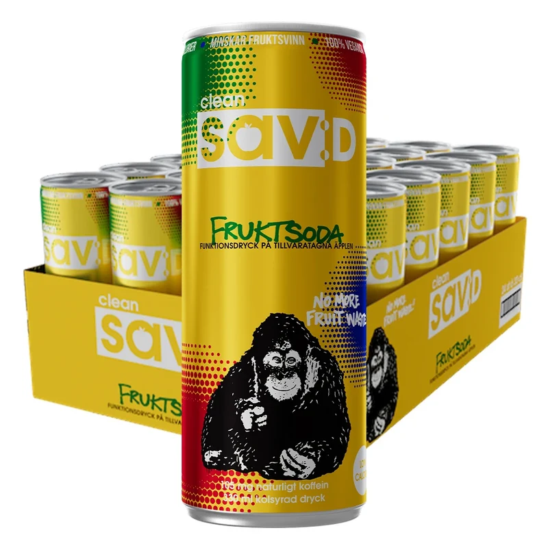 24 x Clean Sav:D 330 ml Fruktsoda