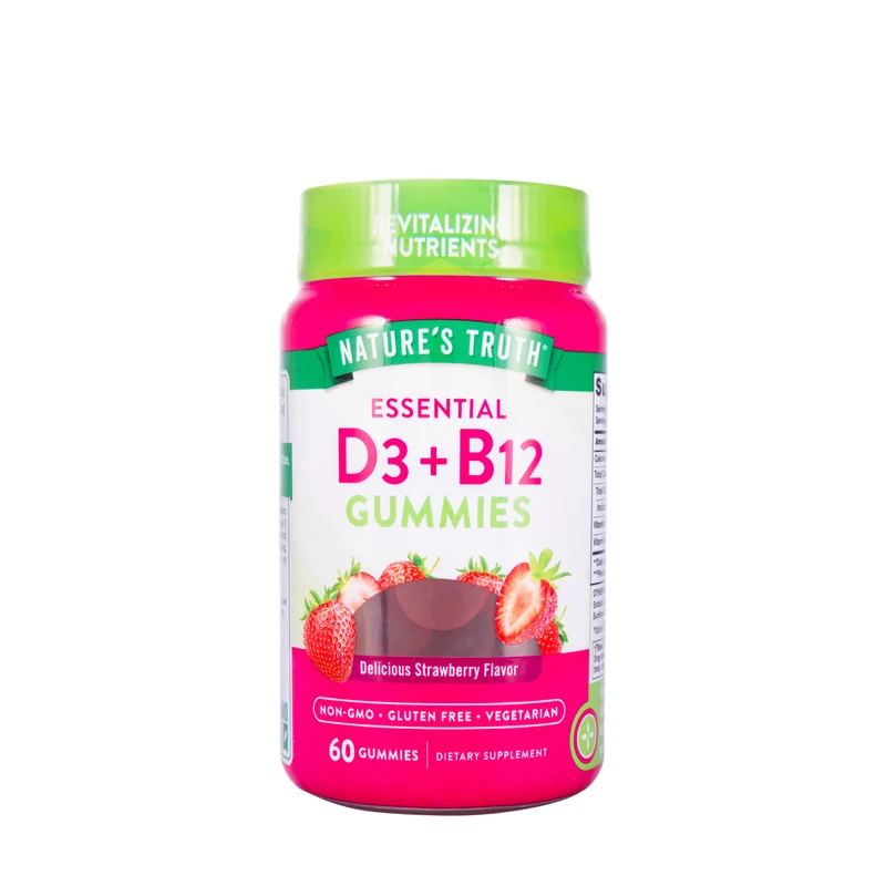 Natures Truth Vitamin-D3+B12 60Gummies