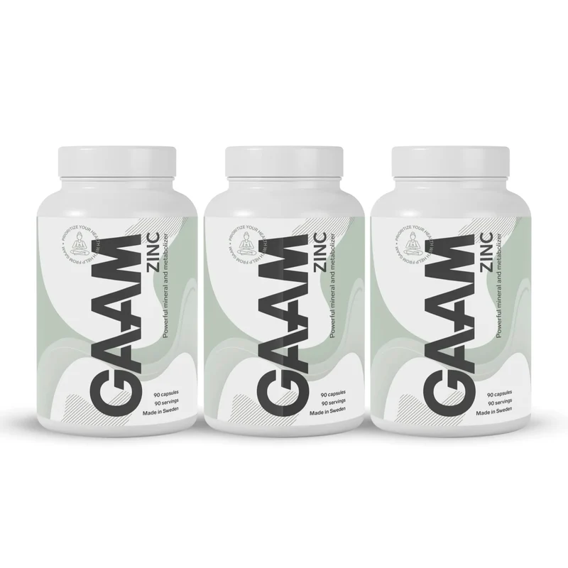 3 x GAAM Zinc 90 caps