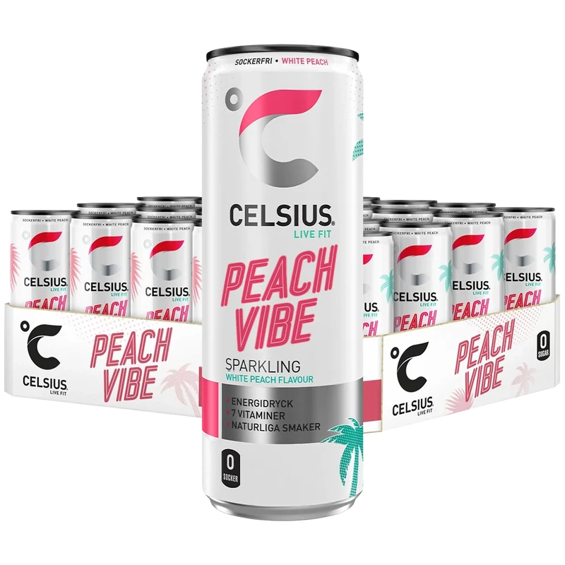 24 x Celsius 355 ml Peach Vibe