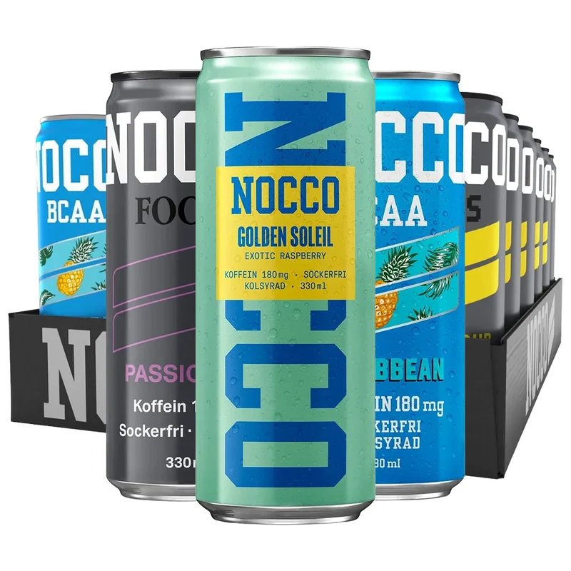 24 x NOCCO BCAA / BCAA+ / FOCUS 330 ml / NOCCO FLAK Mixflak