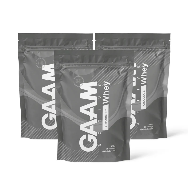 3 x GAAM Active Whey Proteinpulver 900 g