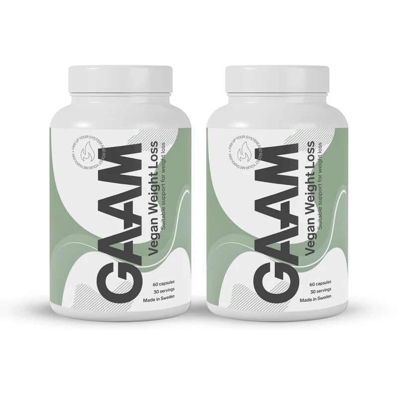 2 x GAAM Vegan Weight loss 60 caps