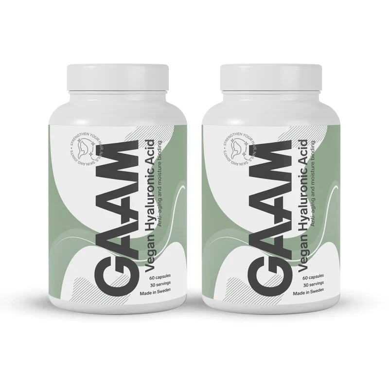 2 x GAAM Vegan Hyaluronic acid & vitamin C 60 caps