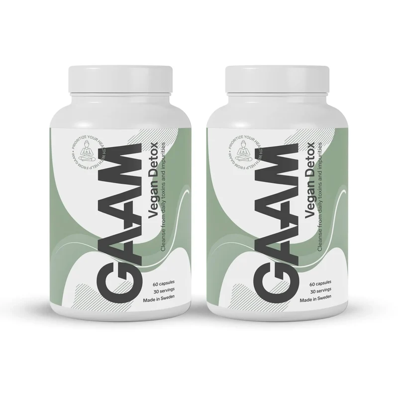 2 x GAAM Vegan Detox 60 caps