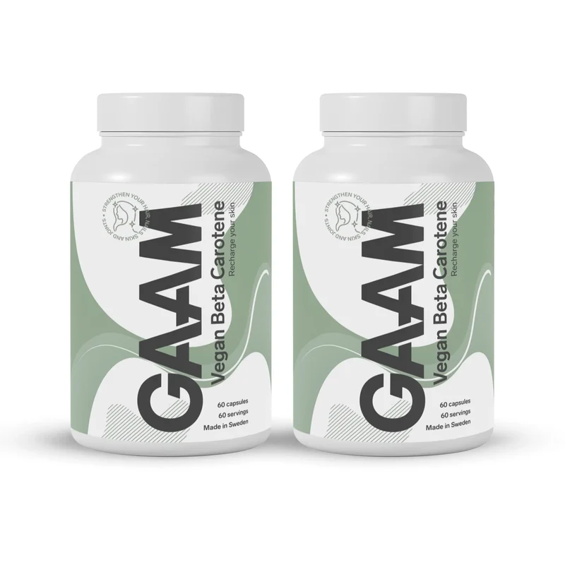2 x GAAM Vegan Beta carotene 60 caps