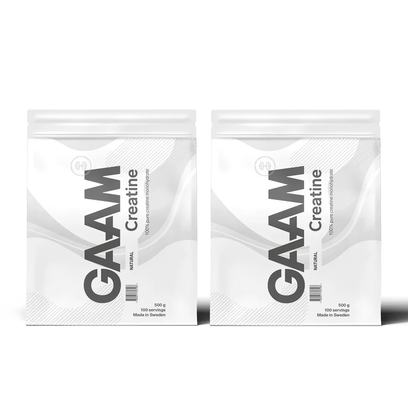 2 x GAAM Creatine Monohydrate 500 g