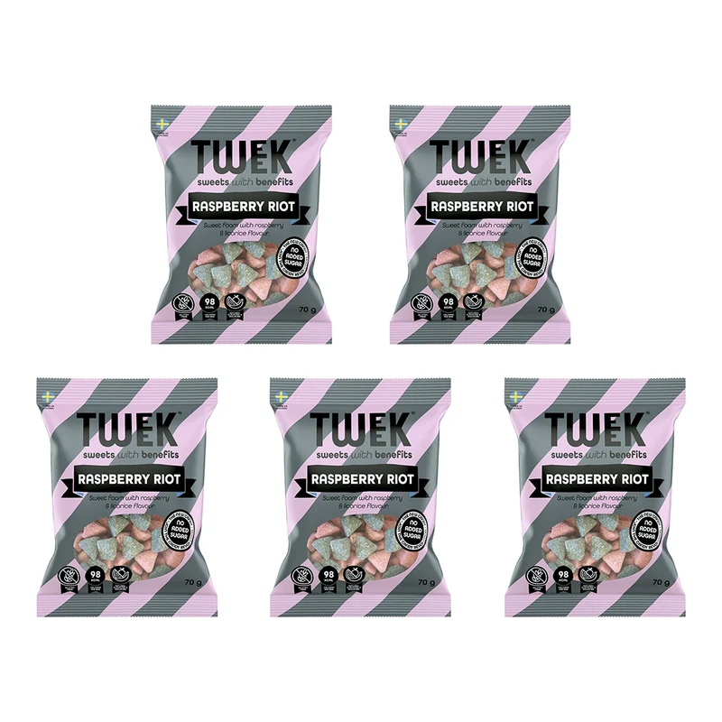 5 x Tweek Sweets 70 g Raspberry Riot