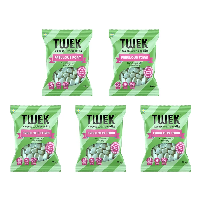 5 x Tweek Sweets 70 g Fabulous Foam