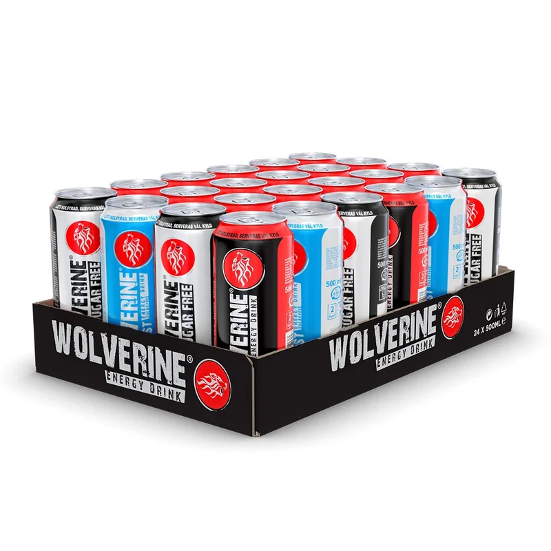 24 x Wolverine Energy Drink 500 ml Mixflak