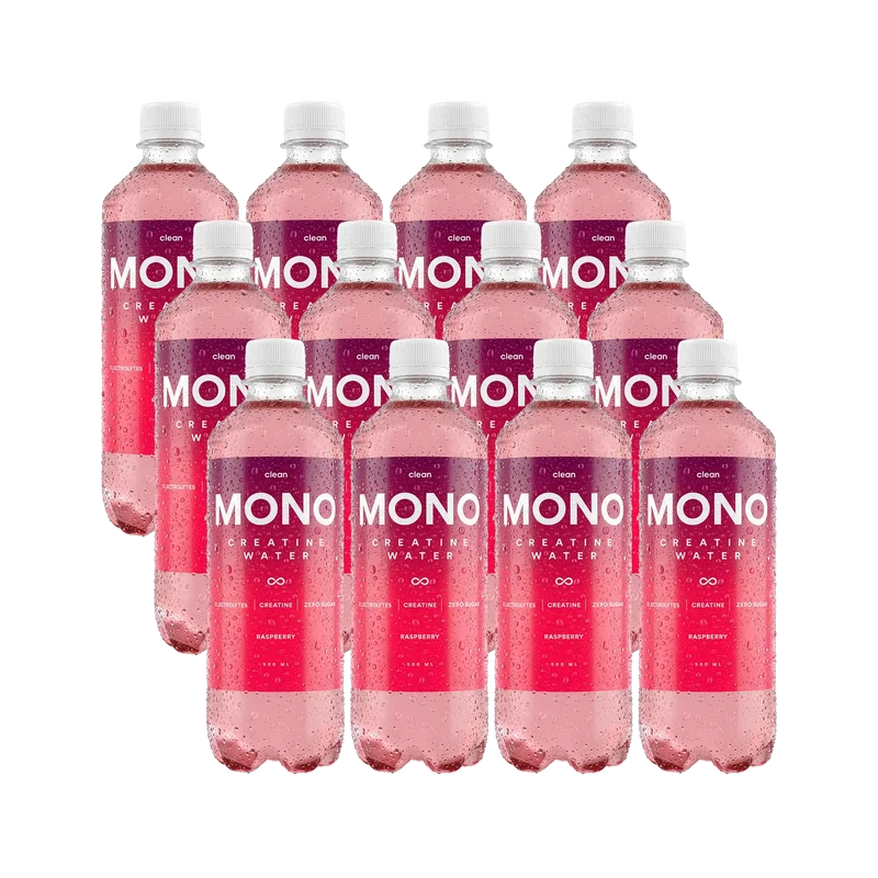 12 x Clean MONO Creatine Water 500 ml Raspberry
