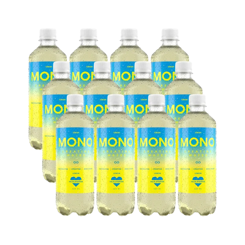 12 x Clean MONO Creatine Water 500 ml Lemon