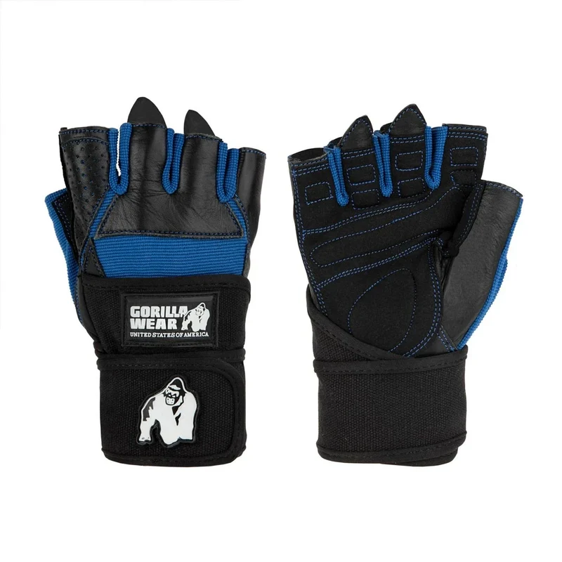 Gorilla Wear Dallas Wrist Wraps Gloves black/blue