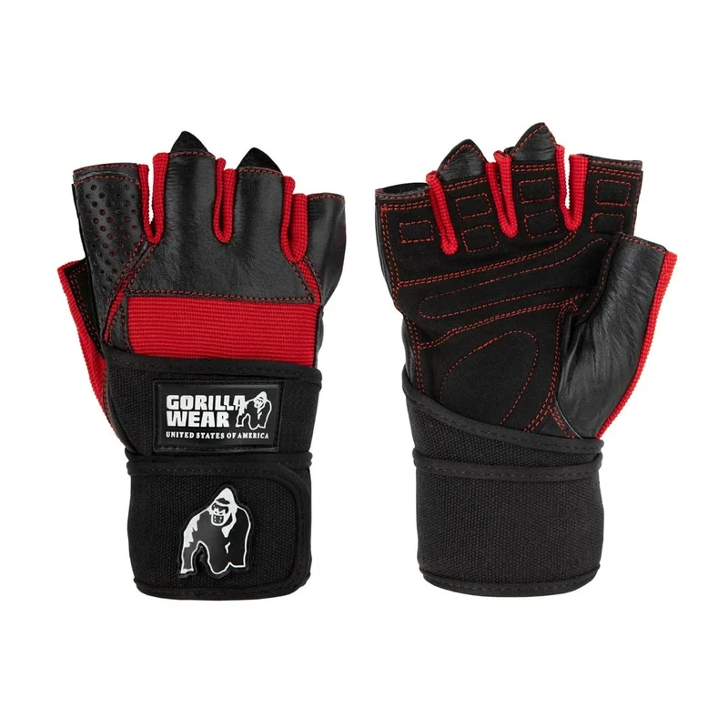 Gorilla Wear Dallas Wrist Wraps Gloves black/red