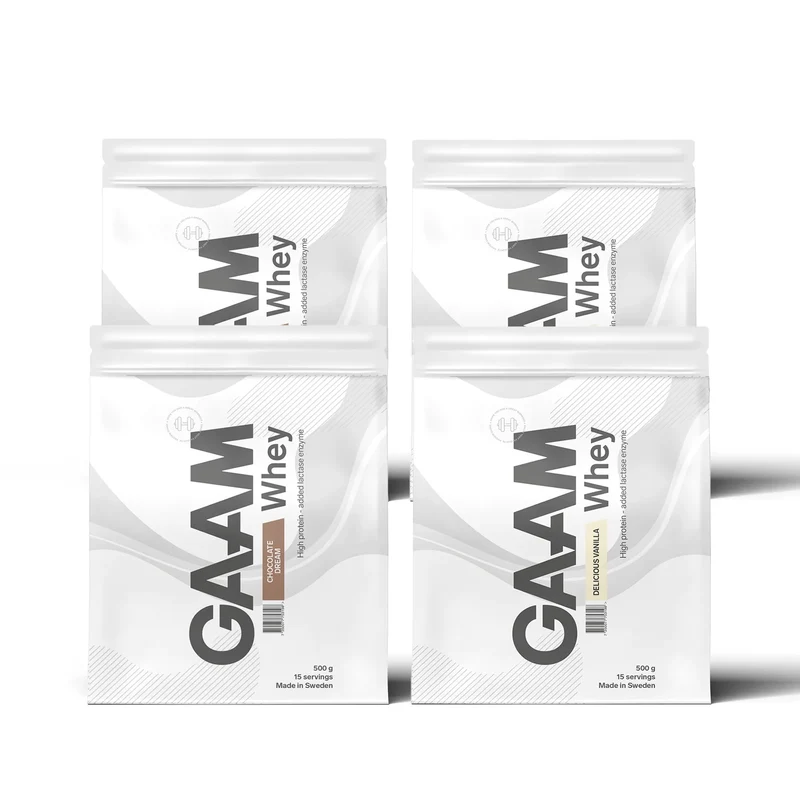 4 x GAAM Whey Proteinpulver 500 g