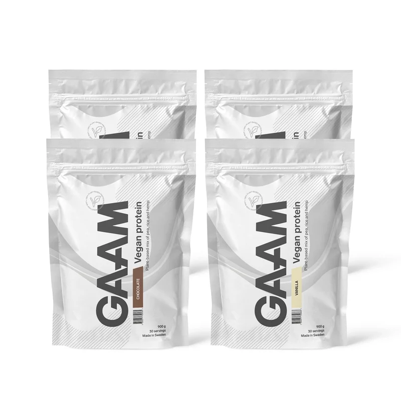 4 x GAAM Vegan Protein 900 g