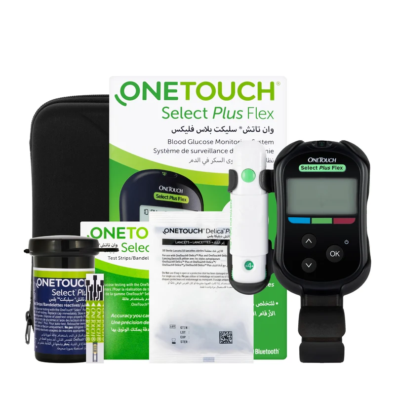 OneTouch Select Plus Flex Glucometer mmol + 50 Strips