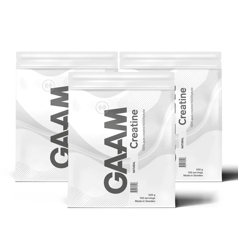 3 x GAAM Creatine Monohydrate 500 g