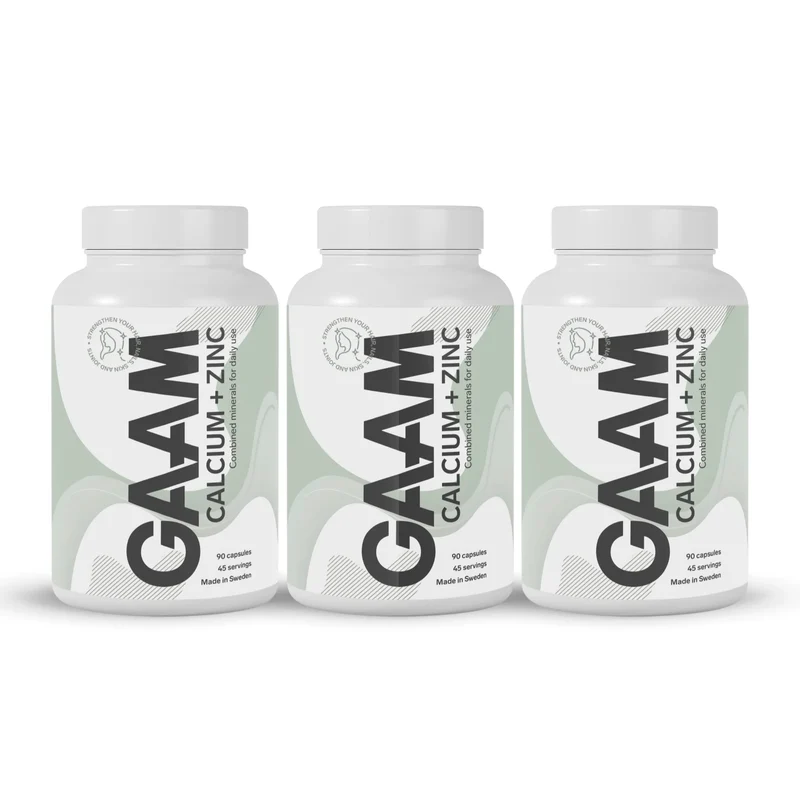 3 x GAAM Calcium + Zinc 90 caps