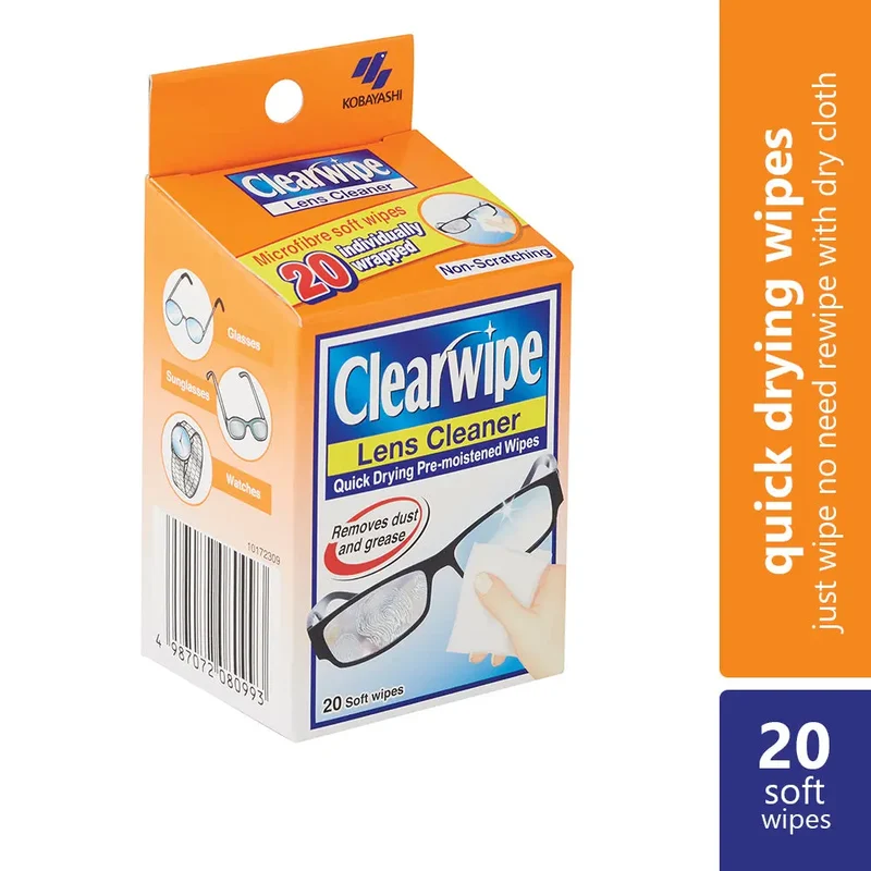 Clear Wipe Lens Cleanser | Quick Drying Wipes