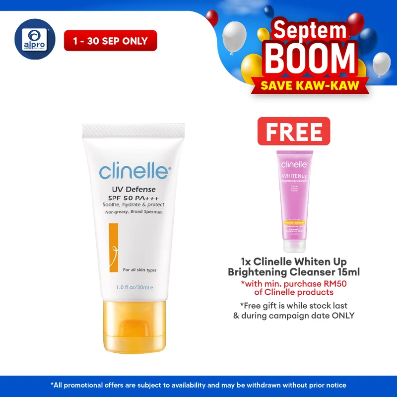 Clinelle UV Defense SPF50 30ml | Soothe, Hydrate & Protect