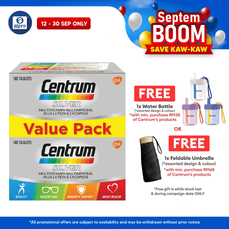 Centrum Silver Multivitamins 2x100s | Prevent Vitamin Deficiency