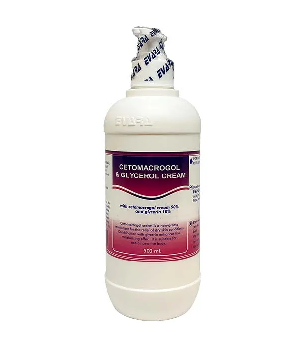 Cetomacrogol+Glycerol Cr 500ml Jar
