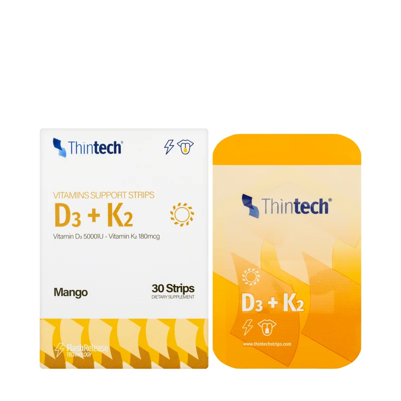 Thintech Vit-D3 5000 IU + K2 30 Strips