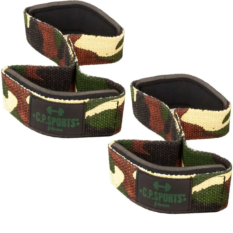C.P. Sports Figure 8 Straps Lifting Loops Green Camo