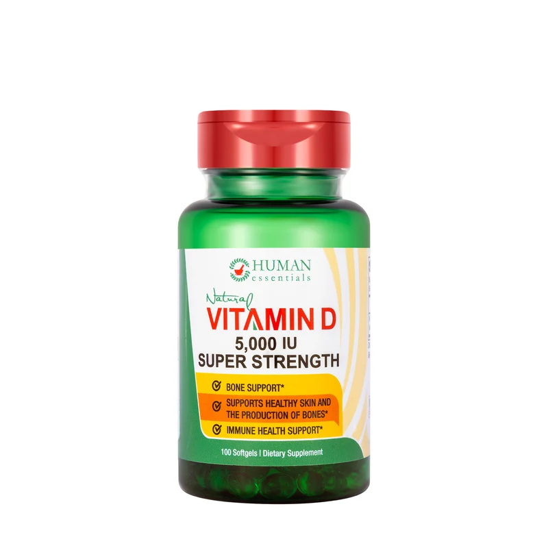 Human Essentials Vitamin D 5000 IU 100 Softgels