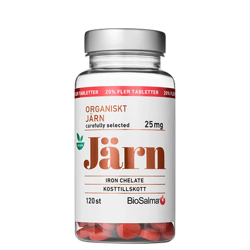 BioSalma Organiskt Järn 25 mg 120 tabs