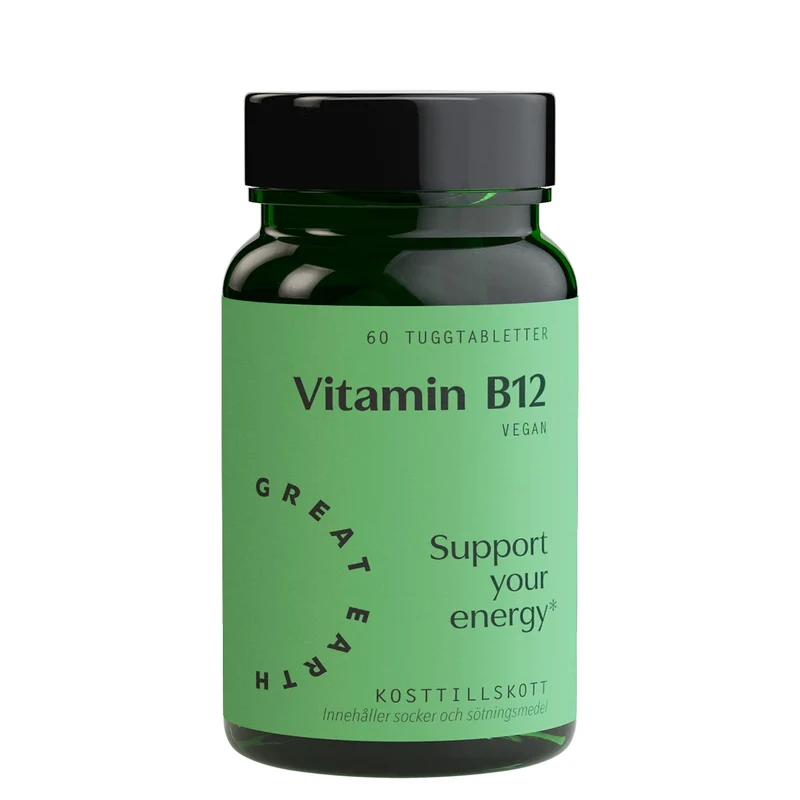 Great Earth Vitamin B12 60 Tuggtabletter